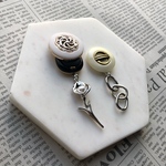 ヴィンテージ ボタンシルバーピアス／イヤリング