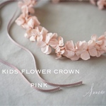 kids  flower crown あじさいpink ＊子供用花冠＊キッズ