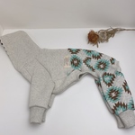 イタグレ服M オルテガ切替 スウェット ロンパース 犬服