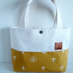 【nao様ご予約品】マスタード☆アンカーＡ４トート☆帆布＆本革タグ