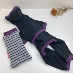 イタグレ服M 爆暖ニット スヌード付き ロンパース 犬服
