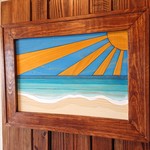 ウッドウォールアート ウッドボード (Blue Ocean)