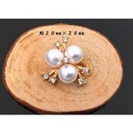 花 花芯 デコパーツ パール風 1個入り