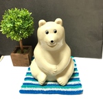 【再販】しろくま貯金箱 マット【青・緑・白】