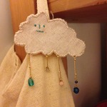 あまぐもさん刺繍ブローチ