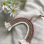 ✴︎レインボータペストリー  ✴︎ pink×beige×麻紐