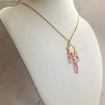 人魚の涙のシャンデリアネックレス〜ピンク〜