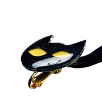 ゴールドアイの黒猫イヤリング