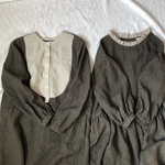 リネン　ヨークのシャツワンピース