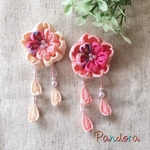 つまみ細工☆八重桜 留め具が選べます♡