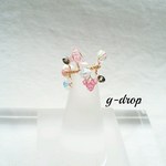 【 a様 セミオーダー】k14gf　[＊ tiara - flower crown ＊]♡ピンクブーケ♡　　着けている事を忘れちゃう♡ 繊細な 片耳 イヤーカフ インナーコンク 