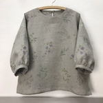 YUWA リネン100% 花柄　ゆったり　ブラウス