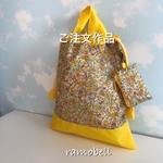 ご注文作品　撥水ナイロンプールバッグ　ポーチ付き🎶