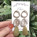 【人気pierce】クリアの大ぶりチタンピアス