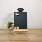 kinta89様用黒パグのミニミニ黒板セット縦型  磁石対応