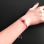 ルビー macramé ブレスレット