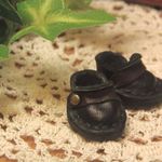 【本革・オビツ１１・靴】ベルトシューズ　黒