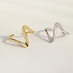 silver925 wave design open ring No.209285