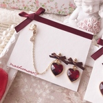 heart × chain gold ୨୧ ( + ear cuff )