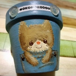 のこのこ堂ポケットネコちゃんリメイク鉢水色