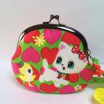 ハニーチューン☆ラブリー猫ちゃん　がま口95 グリーン1