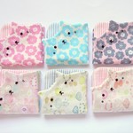 ２匹選んで🐱はんかちねこさん*6重ガーゼ(2枚)22×22㎝