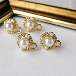 ☆【3283】２個 パールデザインピアス デザポス
