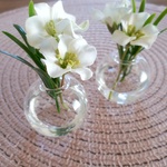水♡まるで本物 white&greenシンプルアレンジ