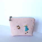 刺繍 ミニポーチ マチあり 春るんるん