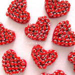 ：2pieces： import heart bijoux