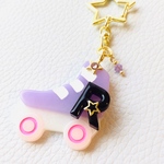 【再販】ローラースケート キーホルダー☆紫