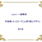 ebimi・・・様専用　宇宙×ヒッコリーデニム切り返しデザイン全4点