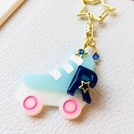 【再販】ローラースケートキーホルダー☆青