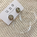 クリアシェル×クリアリングのクリアピアス・イヤリング