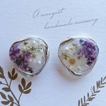 【sale】snow flower💠゜＊.・チタンポストピアス