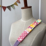 再20 水筒ショルダー肩紐カバー リボンちょうちょレースピンクドット