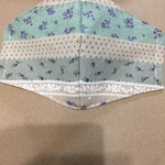 シックなお花・綿麻生地・大人マスク・立体マスク・ハンドメイド