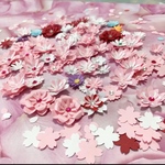 ハンドメイド  ペーパークイリング　ペーパークラフト　パーツ　桜　小花　花びら