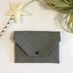 封筒型のポーチ　数寄屋袋　チェック