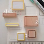 レクタングル ① 消しゴムはんこ