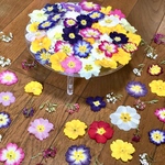 ①お花屋さんが作った春色プリムラ50冠と大人色アリッサム30冠の山盛り80冠‼️  