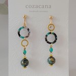 モザイクアシンメトリーイヤリング/ピアス