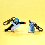 ペンギンキーホルダー🐧【ジェンツーペンギンの親子】