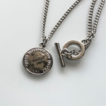 【着脱簡単】シルバーコインネックレス