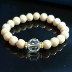 【18K】◇バッキーボール&リバーストーンのシンプル上品ナチュラルブレスレット