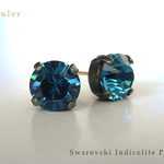 【再販】★Indicolite (インディコライト) 【スワロフスキーラインストーンピアス】