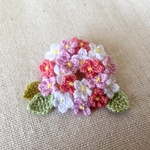 【小さなリースブローチ】小さなお花-春の色