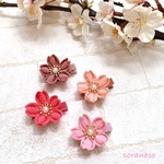 ちりめん細工の桜ベビークリップ♡再販7