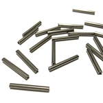  ガラス製竹ビーズ20mm  シルバー　50本入り