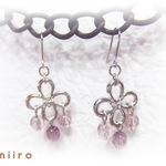 デザインコネクター1187＊Purple・Silver（ピアス）